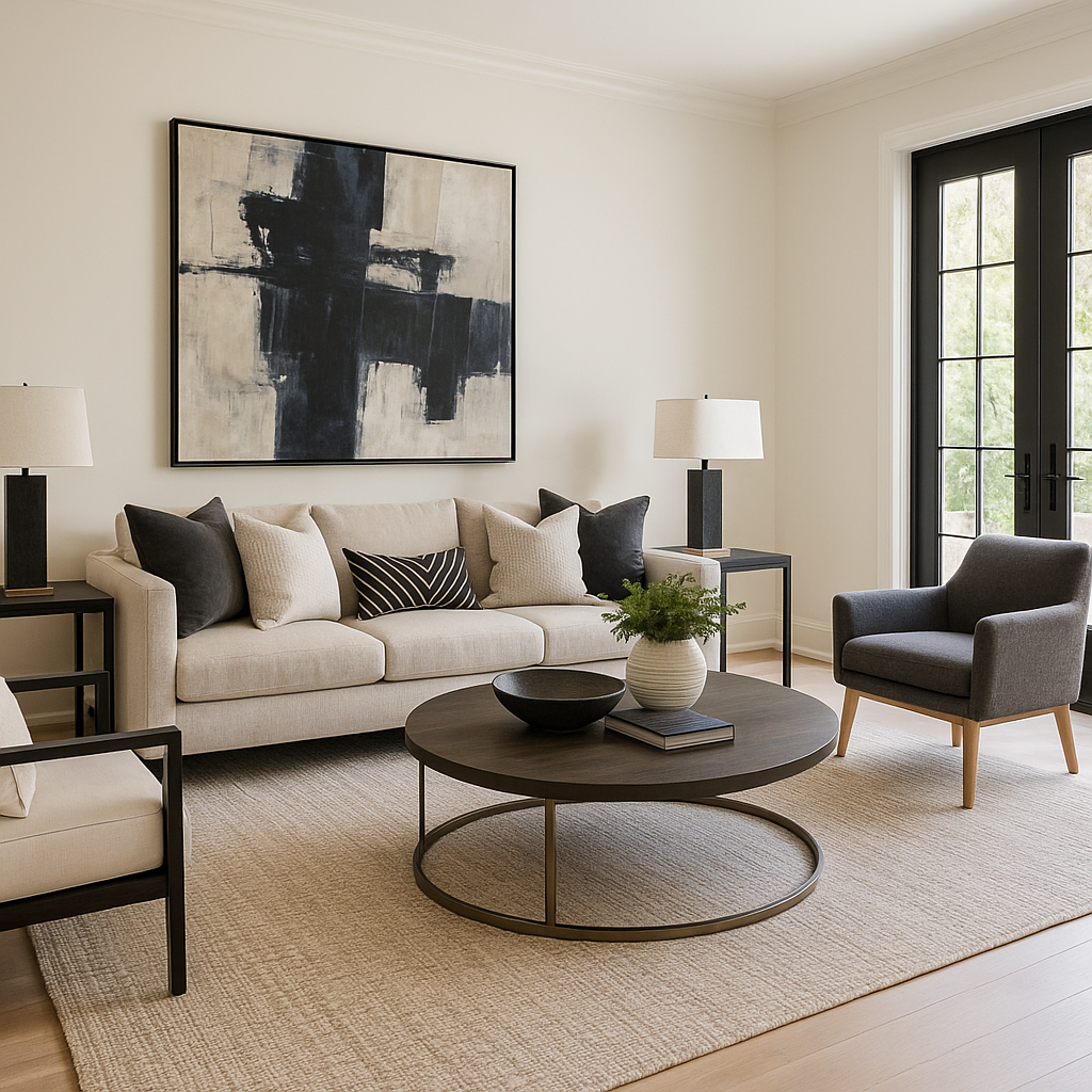 Professionally staged luxury home interior in Merced.